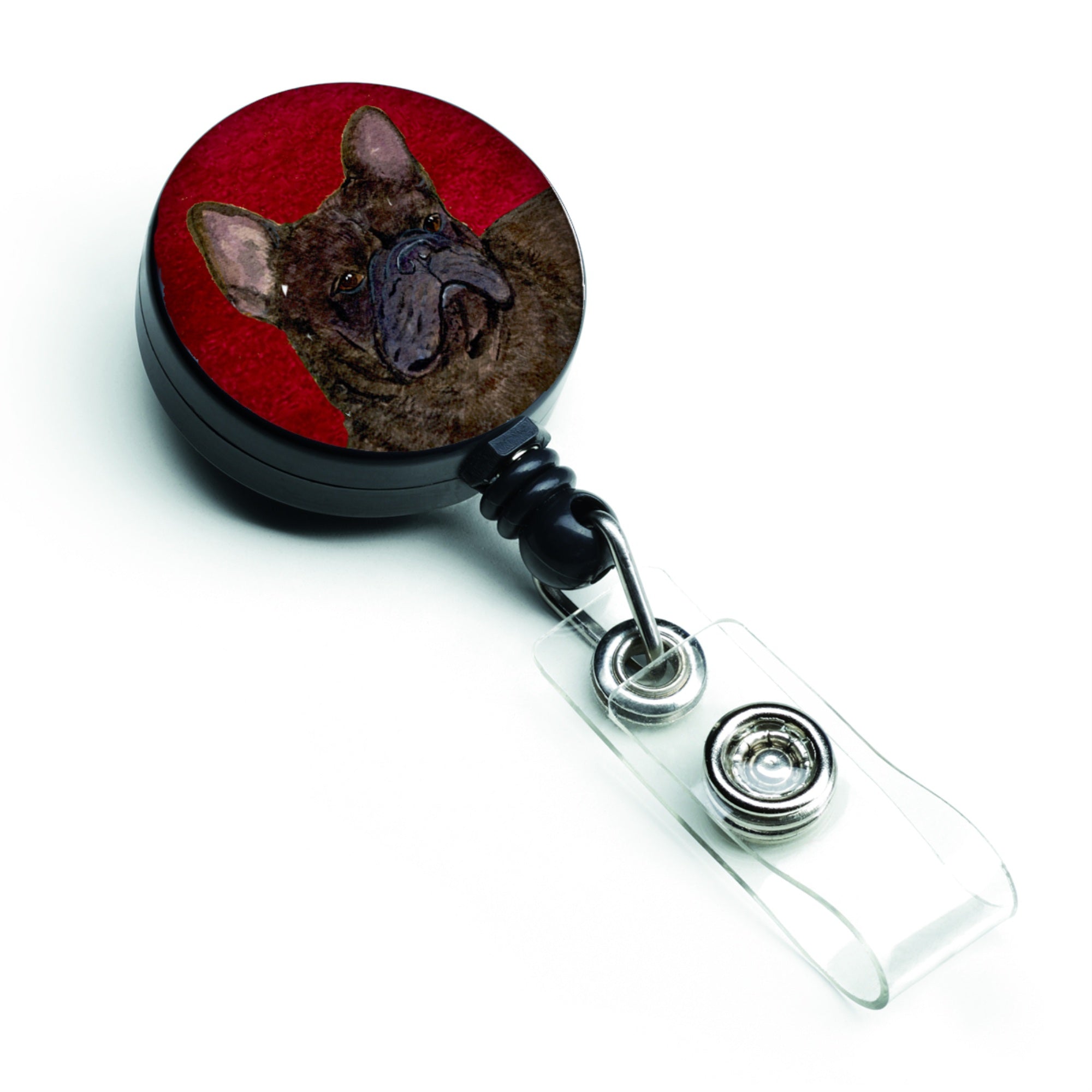 Caroline'S Treasures French Bulldog Retractable Badge Reel Or Id Holder With Clip, Multicolor (Ss6022Br)