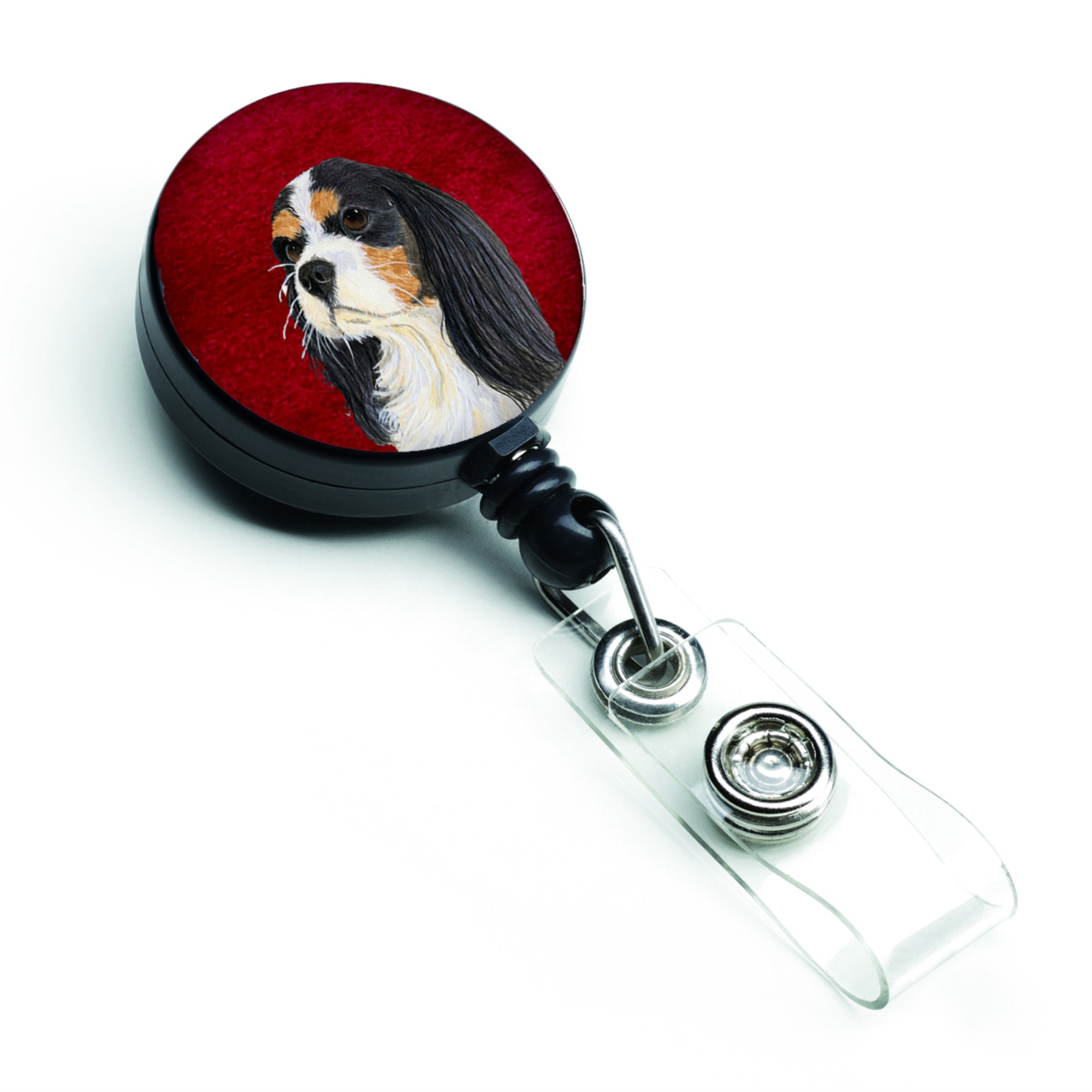 Caroline'S Treasures Cavalier Spaniel Retractable Badge Reel Or Id Holder With Clip, Multicolor (Ss6029Br)