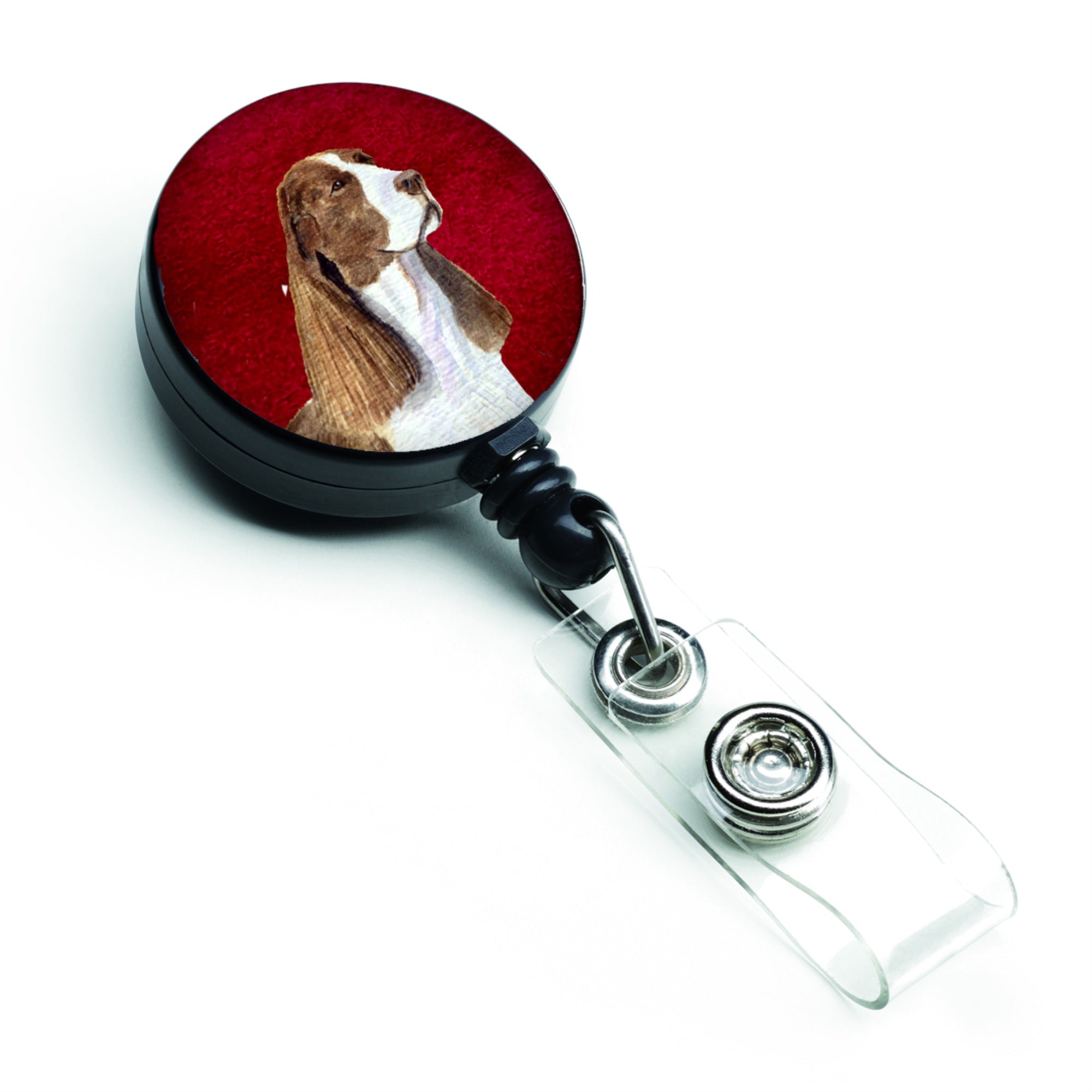 Caroline'S Treasures Springer Spaniel Retractable Badge Reel Or Id Holder With Clip, Multicolor (Ss6035Br)