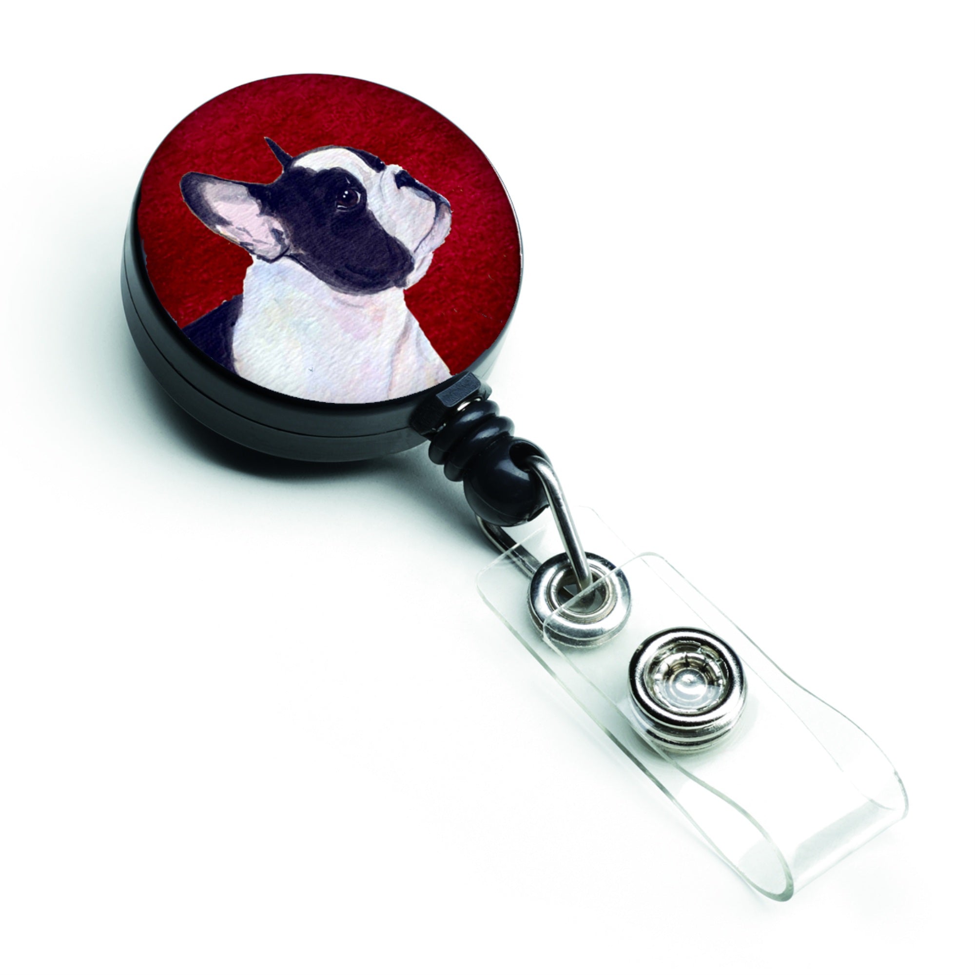 Caroline'S Treasures French Bulldog Retractable Badge Reel Or Id Holder With Clip, Multicolor (Ss6037Br)