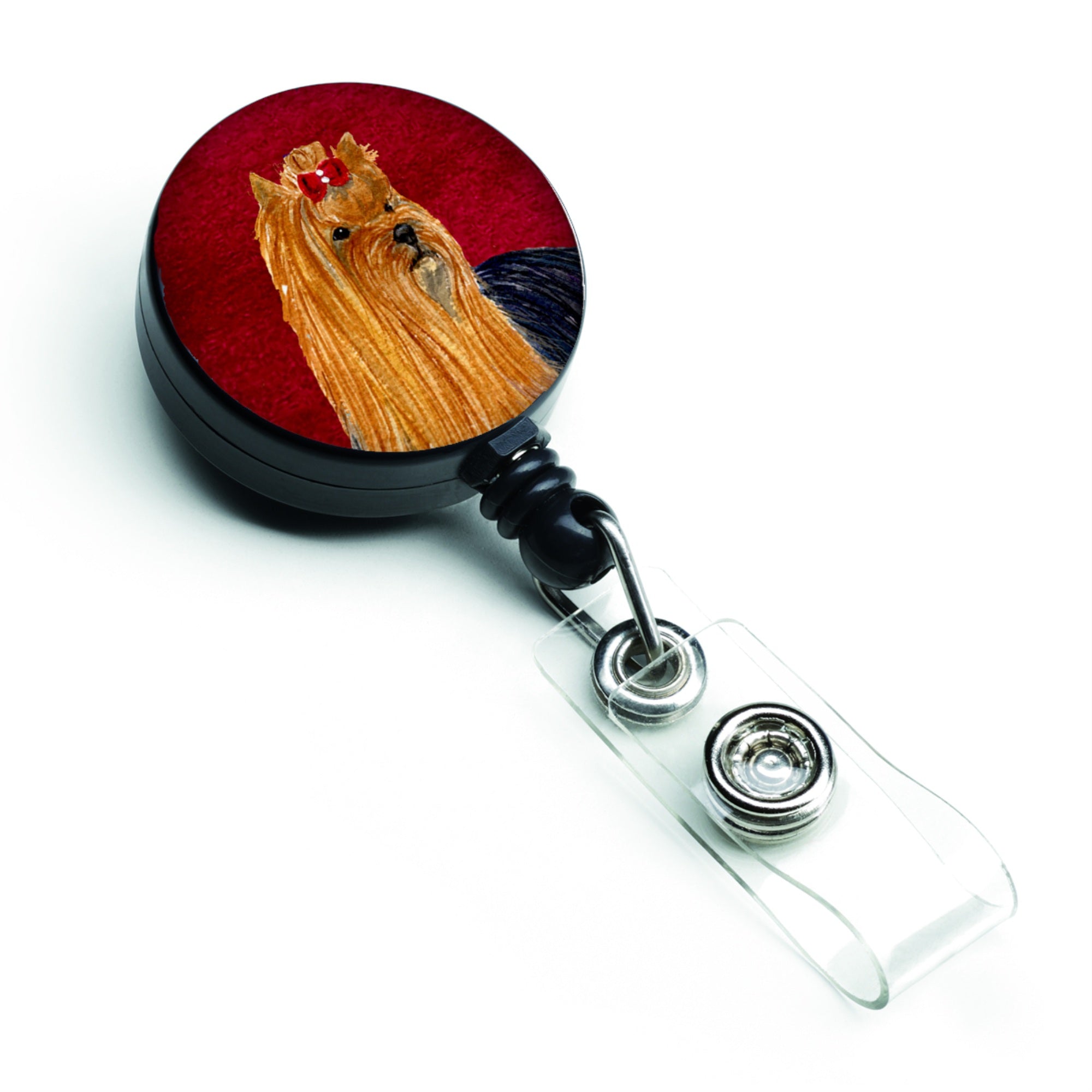Caroline'S Treasures Yorkie Retractable Badge Reel Or Id Holder With Clip, Multicolor (Ss6041Br)