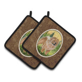 Caroline'S Treasures Chow Pair Of Pot Holders Ss7004Pthd, 7.5Hx7.5W, Multicolor