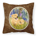 Caroline'S Treasures Ss8014Pw1414 Golden Retriever Decorative Canvas Fabric Pillow, Large, Multicolor