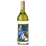 Lady With Her Westie Wine Bottle Beverage Insulator Beverage Insulator Hugger