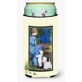 Lady With Her Westie Tall Boy Beverage Insulator Beverage Insulator Hugger