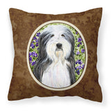 Caroline'S Treasures Ss8022Pw1414 Bearded Collie Decorative Canvas Fabric Pillow, Large, Multicolor
