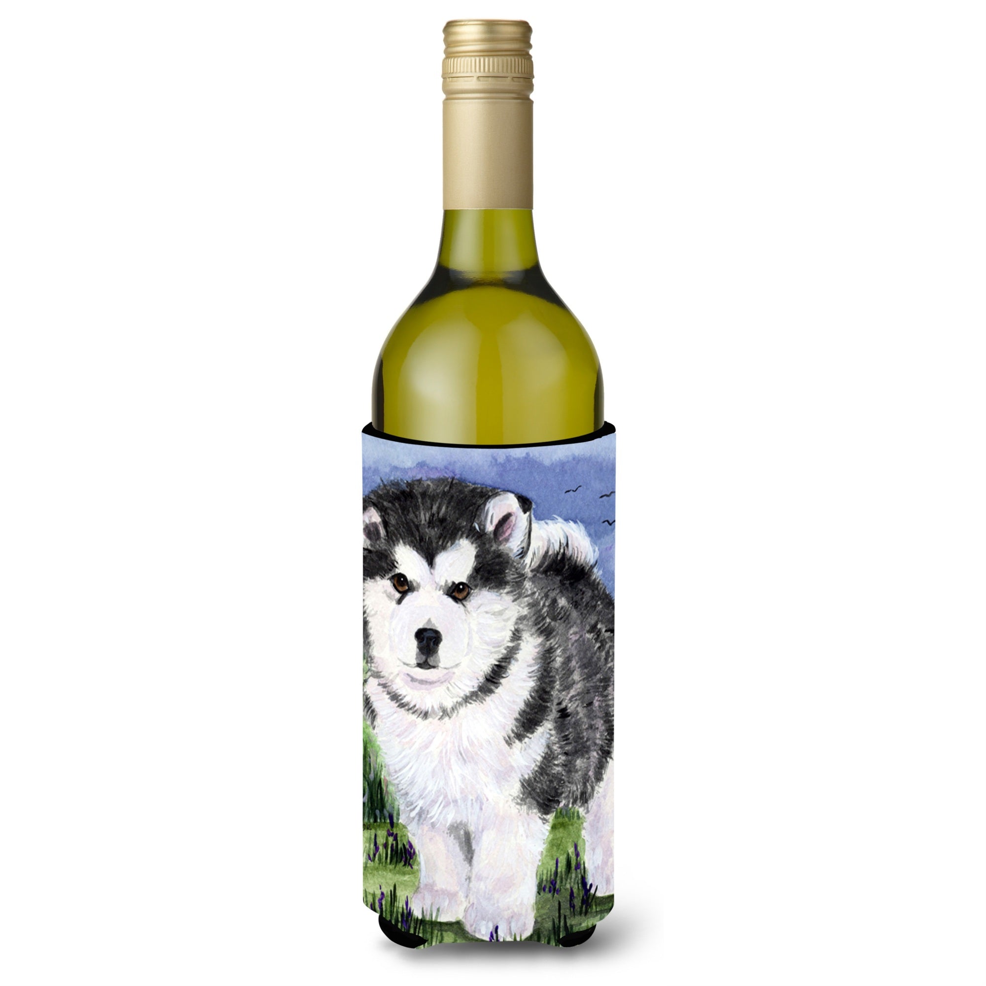 Alaskan Malamute Wine Bottle Beverage Insulator Beverage Insulator Hugger