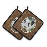 Caroline'S Treasures Japanese Chin Pair Of Pot Holders Ss8028Pthd, 7.5Hx7.5W, Multicolor