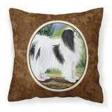 Caroline'S Treasures Ss8028Pw1414 Japanese Chin Decorative Canvas Fabric Pillow, Large, Multicolor