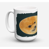 Caroline'S Treasures Ss8051Cm15 Pomeranian Dishwasher Safe Microwavable Ceramic Coffee Mug, 15 Oz, Multicolor