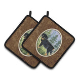 Caroline'S Treasures Rottweiler Pair Of Pot Holders Ss8057Pthd, 7.5Hx7.5W, Multicolor