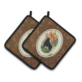 Caroline'S Treasures Schipperke Pair Of Pot Holders Ss8058Pthd, 7.5Hx7.5W, Multicolor