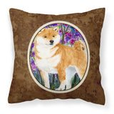 Caroline'S Treasures Ss8061Pw1414 Shiba Inu Decorative Canvas Fabric Pillow, Large, Multicolor