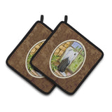 Caroline'S Treasures Chinese Crested Pair Of Pot Holders Ss8121Pthd, 7.5Hx7.5W, Multicolor