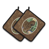 Caroline'S Treasures Field Spaniel Pair Of Pot Holders Ss8131Pthd, 7.5Hx7.5W, Multicolor
