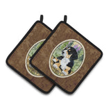 Caroline'S Treasures Entlebucher Mountain Dog Pair Of Pot Holders Ss8132Pthd, 7.5Hx7.5W, Multicolor