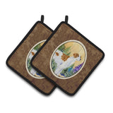 Caroline'S Treasures Setter Pair Of Pot Holders Ss8146Pthd, 7.5Hx7.5W, Multicolor