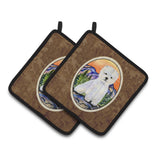 Caroline'S Treasures Westie Pair Of Pot Holders Ss8159Pthd, 7.5Hx7.5W, Multicolor
