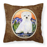 Caroline'S Treasures Ss8159Pw1414 Westie Decorative Canvas Fabric Pillow, Large, Multicolor