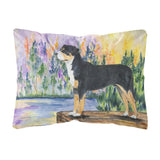 Caroline'S Treasures Greater Swiss Mountain Dog Decorative Canvas Fabric Pillow, Large, Multicolor