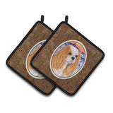 Caroline'S Treasures Cavalier Spaniel Pair Of Pot Holders Ss8164Pthd, 7.5Hx7.5W, Multicolor