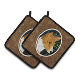 Caroline'S Treasures Basenji Pair Of Pot Holders Ss8172Pthd, 7.5Hx7.5W, Multicolor