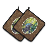 Caroline'S Treasures Afghan Hound Pair Of Pot Holders Ss8181Pthd, 7.5Hx7.5W, Multicolor