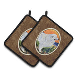 Caroline'S Treasures Great Pyrenees Pair Of Pot Holders Ss8183Pthd, 7.5Hx7.5W, Multicolor