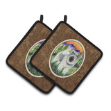 Caroline'S Treasures Keeshond Pair Of Pot Holders Ss8192Pthd, 7.5Hx7.5W, Multicolor