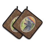 Caroline'S Treasures Irish Wolfhound Pair Of Pot Holders Ss8209Pthd, 7.5Hx7.5W, Multicolor