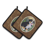 Caroline'S Treasures Bernese Mountain Dog Pair Of Pot Holders Ss8215Pthd, 7.5Hx7.5W, Multicolor