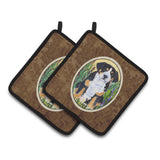 Caroline'S Treasures Greater Swiss Mountain Dog Pair Of Pot Holders Ss8217Pthd, 7.5Hx7.5W, Multicolor