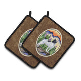 Caroline'S Treasures Rat Terrier Pair Of Pot Holders Ss8224Pthd, 7.5Hx7.5W, Multicolor