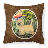 Caroline'S Treasures Ss8229Pw1414 Cairn Terrier Decorative Canvas Fabric Pillow, Large, Multicolor