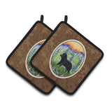 Caroline'S Treasures Schipperke Pair Of Pot Holders Ss8231Pthd, 7.5Hx7.5W, Multicolor