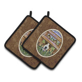 Caroline'S Treasures Corgi Pair Of Pot Holders Ss8254Pthd, 7.5Hx7.5W, Multicolor