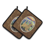 Caroline'S Treasures Cairn Terrier Pair Of Pot Holders Ss8255Pthd, 7.5Hx7.5W, Multicolor