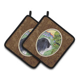 Caroline'S Treasures Japanese Chin Pair Of Pot Holders Ss8259Pthd, 7.5Hx7.5W, Multicolor