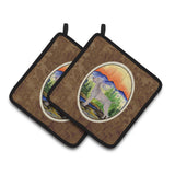 Caroline'S Treasures Weimaraner Pair Of Pot Holders Ss8267Pthd, 7.5Hx7.5W, Multicolor