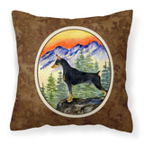 Caroline'S Treasures Ss8284Pw1414 Doberman Decorative Canvas Fabric Pillow, Large, Multicolor