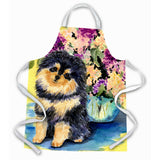 Caroline'S Treasures Ss8290Apron Pomeranian Apron, Large, Multicolor
