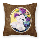 Caroline'S Treasures Ss8291Pw1414 Westie Decorative Canvas Fabric Pillow, Large, Multicolor