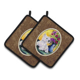 Caroline'S Treasures Westie Pair Of Pot Holders Ss8301Pthd, 7.5Hx7.5W, Multicolor