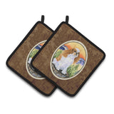 Caroline'S Treasures English Toy Spaniel Pair Of Pot Holders Ss8311Pthd, 7.5Hx7.5W, Multicolor