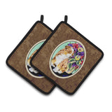 Caroline'S Treasures Australian Shepherd Pair Of Pot Holders Ss8312Pthd, 7.5Hx7.5W, Multicolor