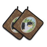 Caroline'S Treasures Australian Shepherd Pair Of Pot Holders Ss8316Pthd, 7.5Hx7.5W, Multicolor
