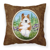 Caroline'S Treasures Ss8320Pw1414 Bearded Collie Decorative Canvas Fabric Pillow, Large, Multicolor