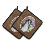 Caroline'S Treasures Ss8336Pthd Bernese Mountain Dog Pot Holders (1 Pair), 7.5 X 7.5, Multicolor