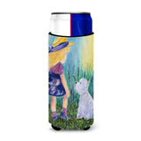 Little Girl With Westie Ultra Beverage Insulators For Slim Cans Ss8351Muk