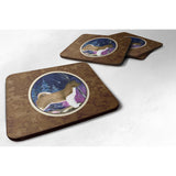 Caroline'S Treasures Ss8352Fc Starry Night Akita Foam Coasters Set Of 4 (Set Of 4), 3.5 H X 3.5 W, Multicolor
